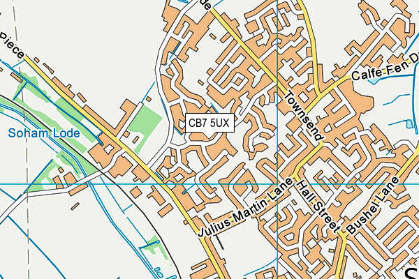 CB7 5UX map - OS VectorMap District (Ordnance Survey) CB7 5UX map - OS VectorMap District (Ordnance Survey)