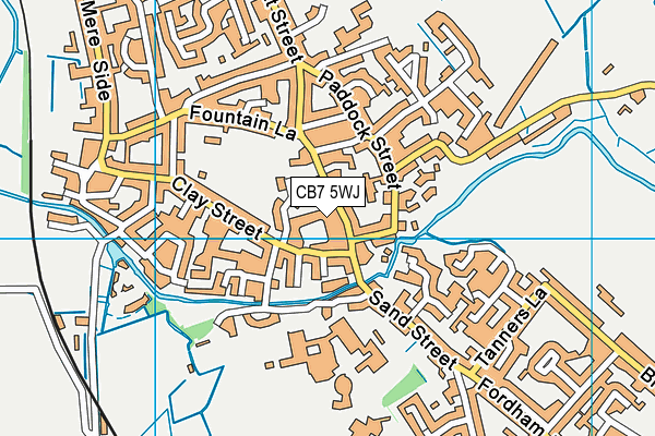CB7 5WJ map - OS VectorMap District (Ordnance Survey) CB7 5WJ map - OS VectorMap District (Ordnance Survey)