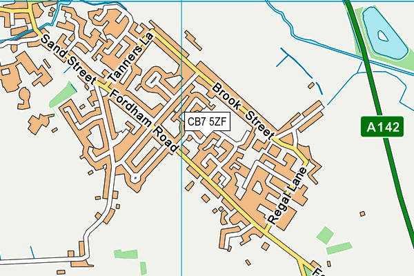 CB7 5ZF map - OS VectorMap District (Ordnance Survey) CB7 5ZF map - OS VectorMap District (Ordnance Survey)