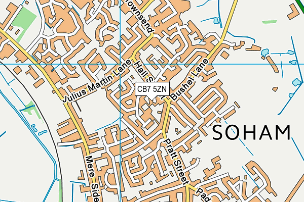 CB7 5ZN map - OS VectorMap District (Ordnance Survey) CB7 5ZN map - OS VectorMap District (Ordnance Survey)
