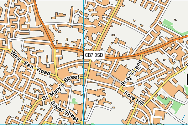 CB7 9SD map - OS VectorMap District (Ordnance Survey) CB7 9SD map - OS VectorMap District (Ordnance Survey)