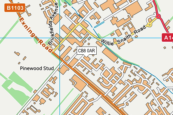 CB8 0AR map - OS VectorMap District (Ordnance Survey) CB8 0AR map - OS VectorMap District (Ordnance Survey)