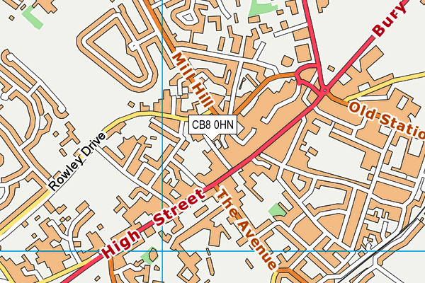 CB8 0HN map - OS VectorMap District (Ordnance Survey) CB8 0HN map - OS VectorMap District (Ordnance Survey)