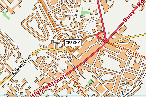 CB8 0HY map - OS VectorMap District (Ordnance Survey) CB8 0HY map - OS VectorMap District (Ordnance Survey)