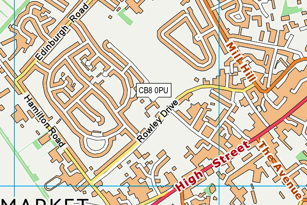 CB8 0PU map - OS VectorMap District (Ordnance Survey) CB8 0PU map - OS VectorMap District (Ordnance Survey)