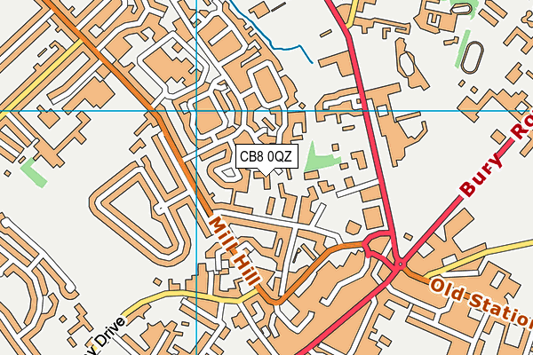 CB8 0QZ map - OS VectorMap District (Ordnance Survey) CB8 0QZ map - OS VectorMap District (Ordnance Survey)