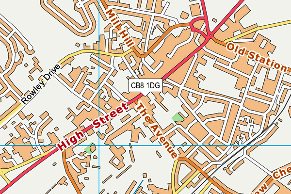 CB8 1DG map - OS VectorMap District (Ordnance Survey) CB8 1DG map - OS VectorMap District (Ordnance Survey)