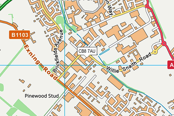 CB8 7AU map - OS VectorMap District (Ordnance Survey) CB8 7AU map - OS VectorMap District (Ordnance Survey)