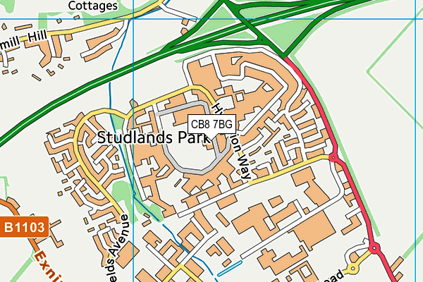CB8 7BG map - OS VectorMap District (Ordnance Survey) CB8 7BG map - OS VectorMap District (Ordnance Survey)