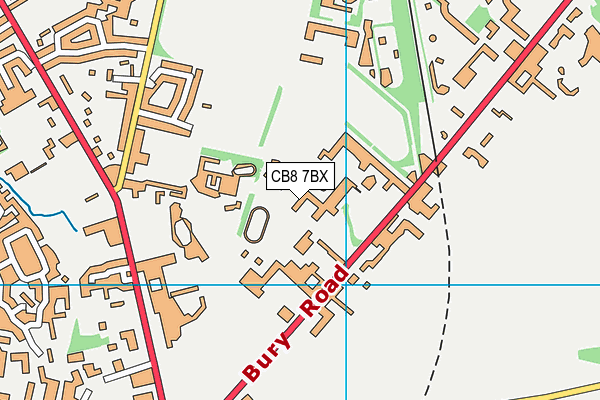 CB8 7BX map - OS VectorMap District (Ordnance Survey) CB8 7BX map - OS VectorMap District (Ordnance Survey)