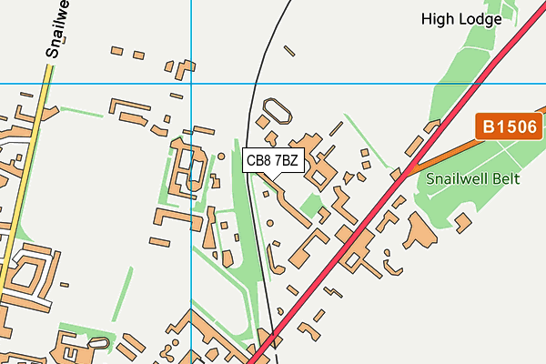 CB8 7BZ map - OS VectorMap District (Ordnance Survey) CB8 7BZ map - OS VectorMap District (Ordnance Survey)