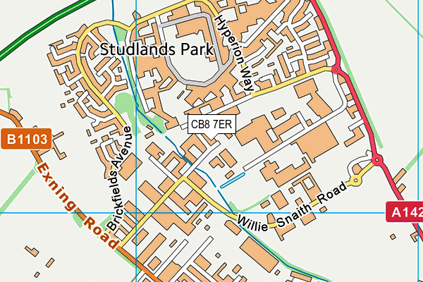 CB8 7ER map - OS VectorMap District (Ordnance Survey) CB8 7ER map - OS VectorMap District (Ordnance Survey)