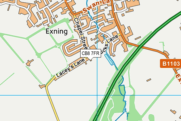 CB8 7FR map - OS VectorMap District (Ordnance Survey) CB8 7FR map - OS VectorMap District (Ordnance Survey)