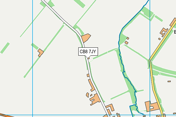 CB8 7JY map - OS VectorMap District (Ordnance Survey) CB8 7JY map - OS VectorMap District (Ordnance Survey)