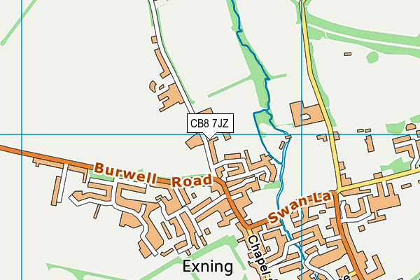 CB8 7JZ map - OS VectorMap District (Ordnance Survey) CB8 7JZ map - OS VectorMap District (Ordnance Survey)