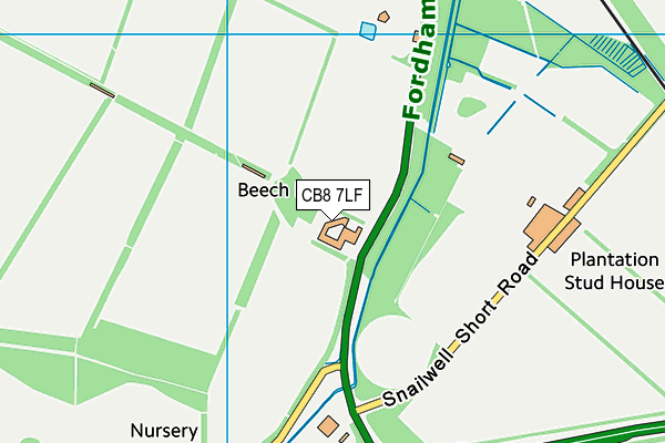 CB8 7LF map - OS VectorMap District (Ordnance Survey) CB8 7LF map - OS VectorMap District (Ordnance Survey)