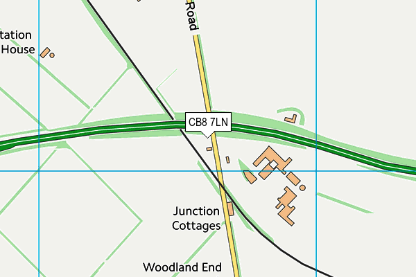 CB8 7LN map - OS VectorMap District (Ordnance Survey) CB8 7LN map - OS VectorMap District (Ordnance Survey)