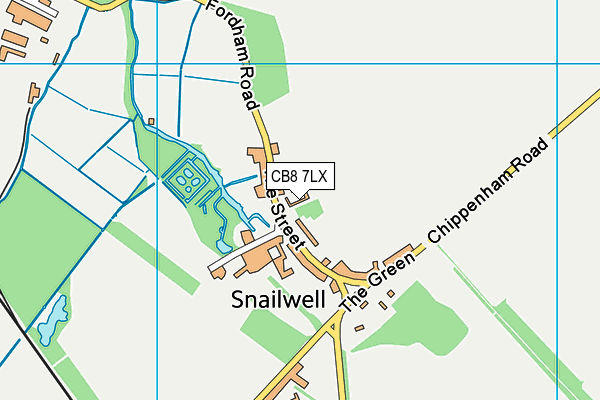 CB8 7LX map - OS VectorMap District (Ordnance Survey) CB8 7LX map - OS VectorMap District (Ordnance Survey)