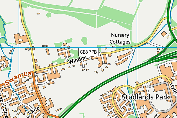 CB8 7PB map - OS VectorMap District (Ordnance Survey) CB8 7PB map - OS VectorMap District (Ordnance Survey)