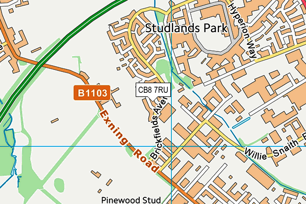 CB8 7RU map - OS VectorMap District (Ordnance Survey) CB8 7RU map - OS VectorMap District (Ordnance Survey)