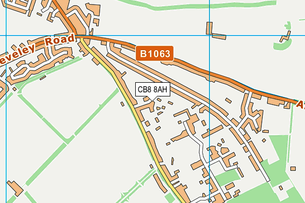 CB8 8AH map - OS VectorMap District (Ordnance Survey) CB8 8AH map - OS VectorMap District (Ordnance Survey)