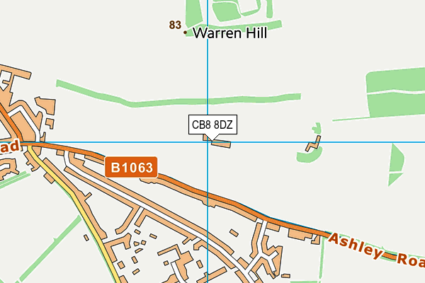 CB8 8DZ map - OS VectorMap District (Ordnance Survey) CB8 8DZ map - OS VectorMap District (Ordnance Survey)