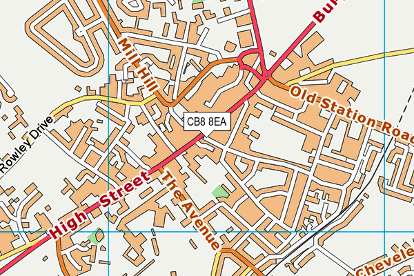 CB8 8EA map - OS VectorMap District (Ordnance Survey) CB8 8EA map - OS VectorMap District (Ordnance Survey)