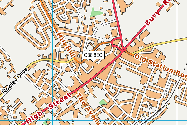 CB8 8EQ map - OS VectorMap District (Ordnance Survey) CB8 8EQ map - OS VectorMap District (Ordnance Survey)