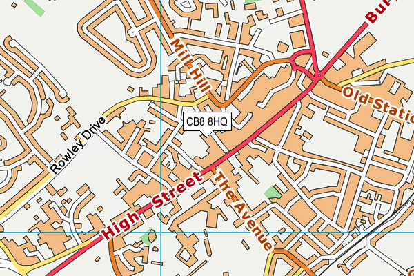 CB8 8HQ map - OS VectorMap District (Ordnance Survey) CB8 8HQ map - OS VectorMap District (Ordnance Survey)