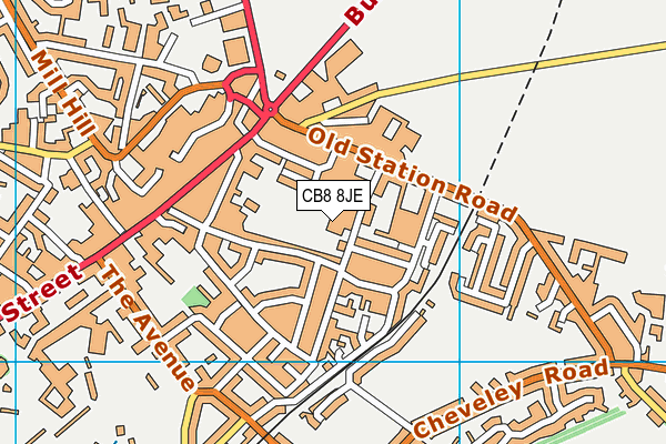 CB8 8JE map - OS VectorMap District (Ordnance Survey) CB8 8JE map - OS VectorMap District (Ordnance Survey)