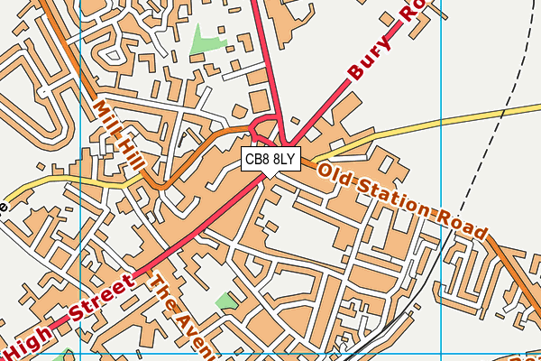 CB8 8LY map - OS VectorMap District (Ordnance Survey) CB8 8LY map - OS VectorMap District (Ordnance Survey)