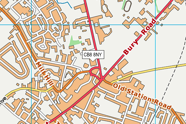 CB8 8NY map - OS VectorMap District (Ordnance Survey) CB8 8NY map - OS VectorMap District (Ordnance Survey)