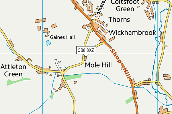 CB8 8XZ map - OS VectorMap District (Ordnance Survey) CB8 8XZ map - OS VectorMap District (Ordnance Survey)