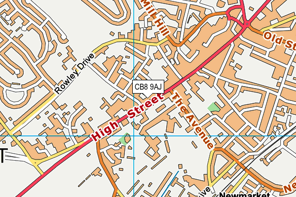 CB8 9AJ map - OS VectorMap District (Ordnance Survey) CB8 9AJ map - OS VectorMap District (Ordnance Survey)