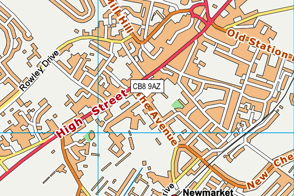 CB8 9AZ map - OS VectorMap District (Ordnance Survey) CB8 9AZ map - OS VectorMap District (Ordnance Survey)
