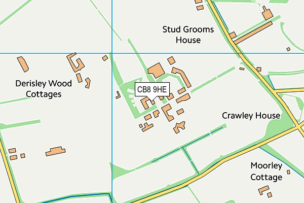 CB8 9HE map - OS VectorMap District (Ordnance Survey)