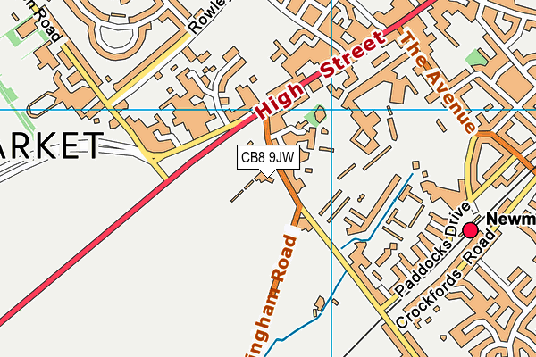 CB8 9JW map - OS VectorMap District (Ordnance Survey) CB8 9JW map - OS VectorMap District (Ordnance Survey)