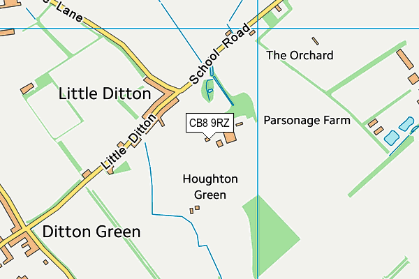 CB8 9RZ map - OS VectorMap District (Ordnance Survey) CB8 9RZ map - OS VectorMap District (Ordnance Survey)