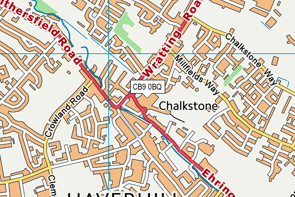 CB9 0BQ map - OS VectorMap District (Ordnance Survey) CB9 0BQ map - OS VectorMap District (Ordnance Survey)