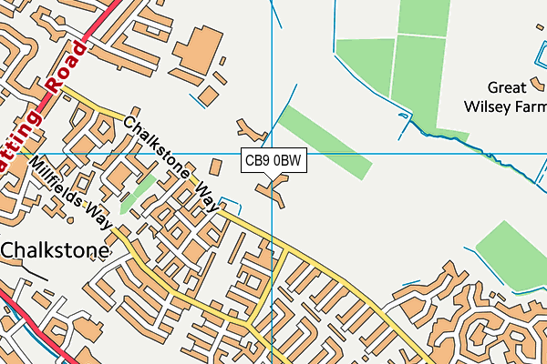 CB9 0BW map - OS VectorMap District (Ordnance Survey) CB9 0BW map - OS VectorMap District (Ordnance Survey)