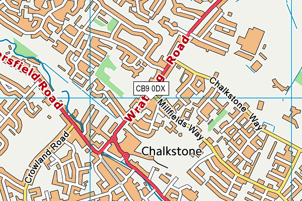 CB9 0DX map - OS VectorMap District (Ordnance Survey) CB9 0DX map - OS VectorMap District (Ordnance Survey)