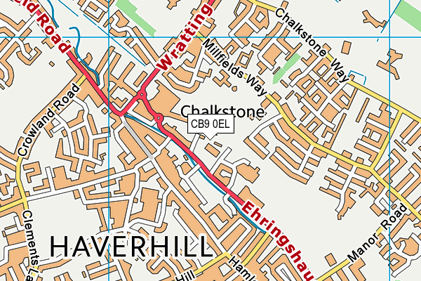 CB9 0EL map - OS VectorMap District (Ordnance Survey) CB9 0EL map - OS VectorMap District (Ordnance Survey)