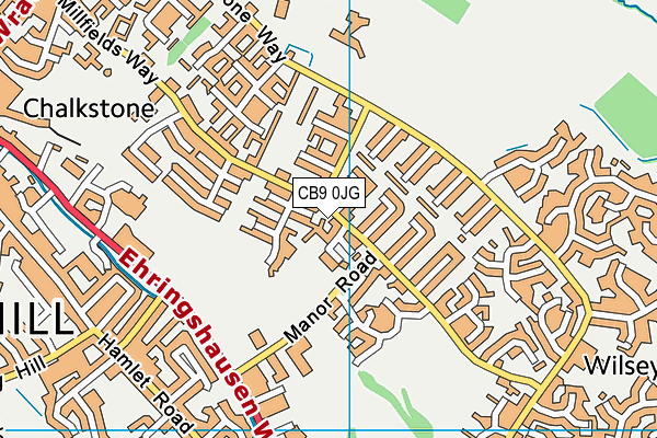 CB9 0JG map - OS VectorMap District (Ordnance Survey) CB9 0JG map - OS VectorMap District (Ordnance Survey)