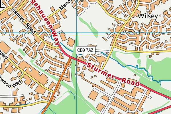 CB9 7AZ map - OS VectorMap District (Ordnance Survey) CB9 7AZ map - OS VectorMap District (Ordnance Survey)