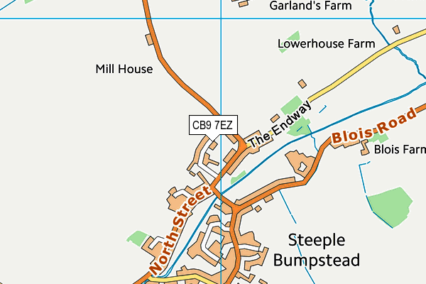 CB9 7EZ map - OS VectorMap District (Ordnance Survey)
