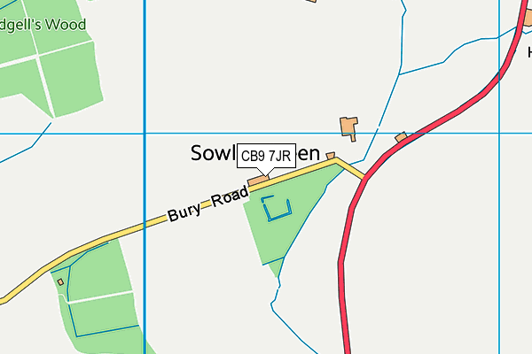 CB9 7JR map - OS VectorMap District (Ordnance Survey)