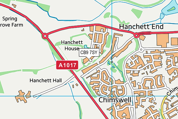 CB9 7SY map - OS VectorMap District (Ordnance Survey) CB9 7SY map - OS VectorMap District (Ordnance Survey)