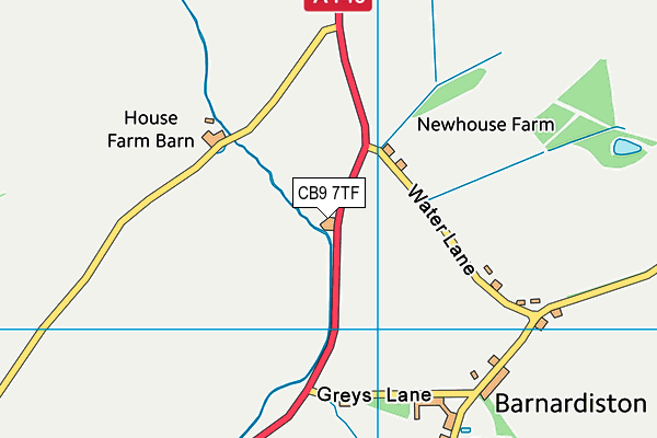 CB9 7TF map - OS VectorMap District (Ordnance Survey)