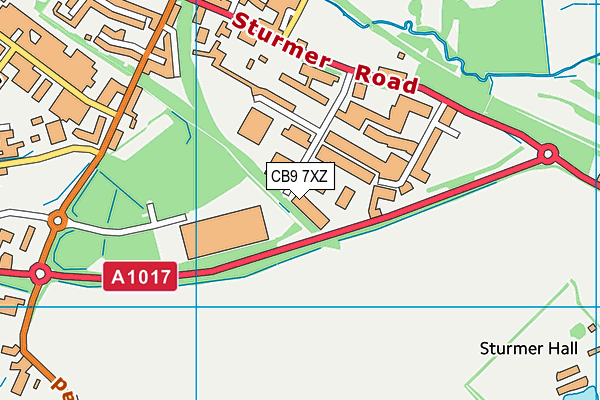 CB9 7XZ map - OS VectorMap District (Ordnance Survey) CB9 7XZ map - OS VectorMap District (Ordnance Survey)