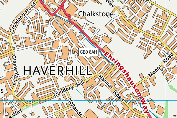 CB9 8AH map - OS VectorMap District (Ordnance Survey) CB9 8AH map - OS VectorMap District (Ordnance Survey)